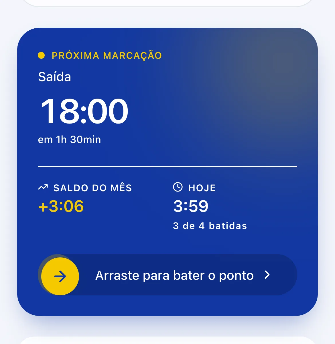 Arraste pra bater o ponto