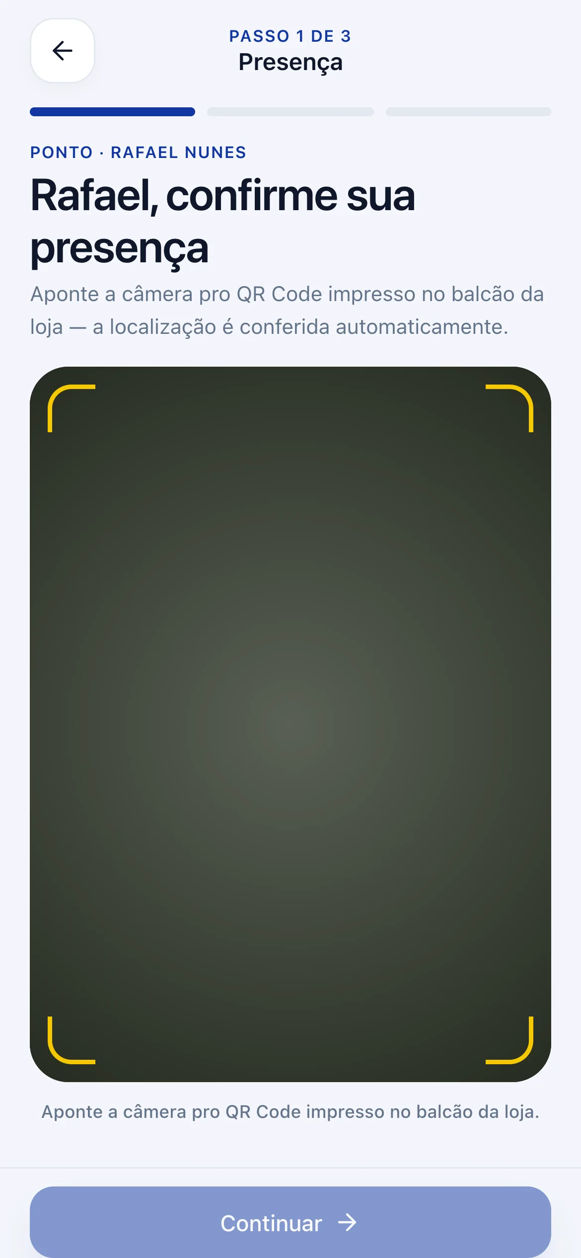 Aponte a câmera pro QR Code