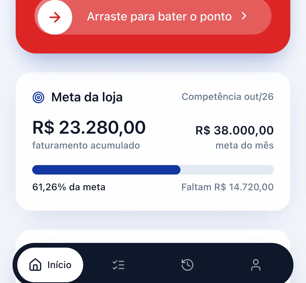 A meta do mês na mão da equipe