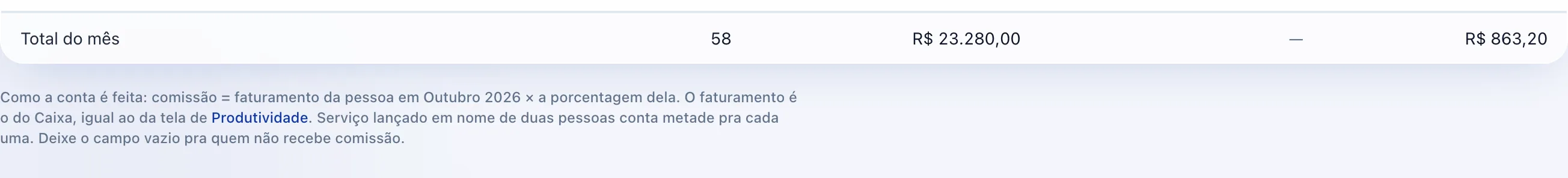 Como a conta é feita