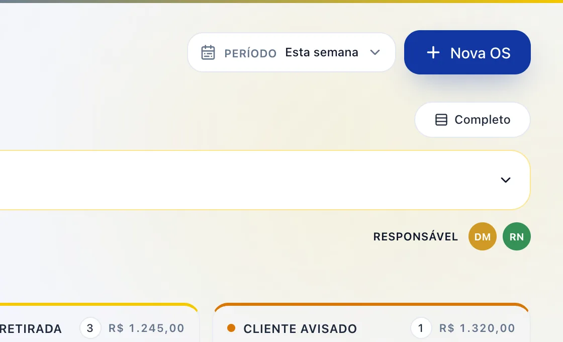 Toque em Nova OS