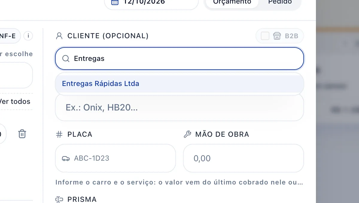 Escolha o cliente